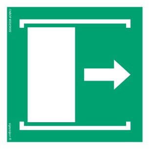 Znak drzwi przesuwane w celu otwarcia (AE033) Signproject