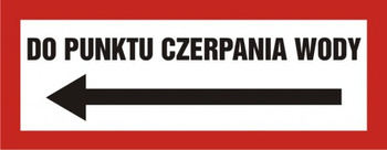 Znak do punktu czerpania wody na płycie PCV (BC115 L)