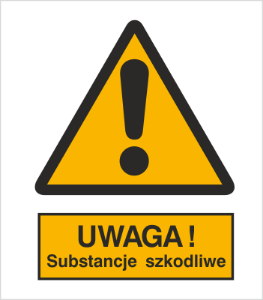 Znak uwaga substancje szkodliwe (301-06)