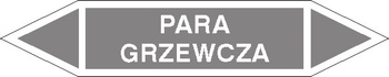 Tabliczka na rurociągi Para grzewcza znak na Folii Samoprzylepnej (R-P01)