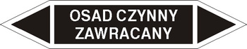 Tabliczka na rurociągi Osad czynny zawracany znak na Folii Samoprzylepnej (R-IC07)