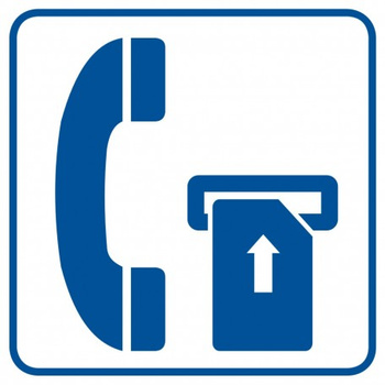 Znak Telefon na kartę magnetyczną (RA034)