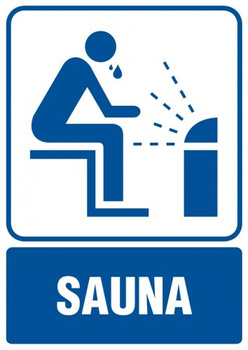 Znak Sauna na Folii Samoprzylepnej (RB001)