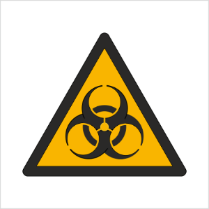 Znak ostrzeżenie przed skażeniem biologicznym (W09) (ISO 7010)
