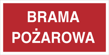Znak brama pożarowa na płycie PCV (812-02)
