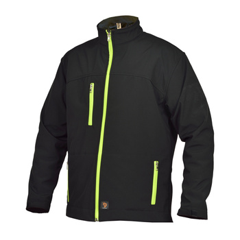 Kurtka męska softshell ostrzegawcza czarno-żółta PROCERA