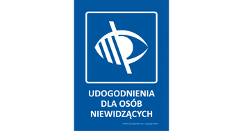Znak Udogodnienia dla osób niewidzących NP002
