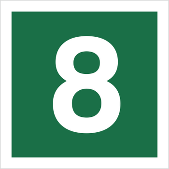 Znak stacja ewakuacyjna nr 8 (120-21) Techem