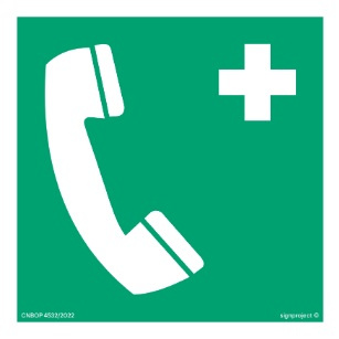 Znak telefon alarmowy (AE004) Signproject