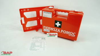 Apteczka pierwszej pomocy K-10 DIN 13164 z wyposażeniem + ustnik