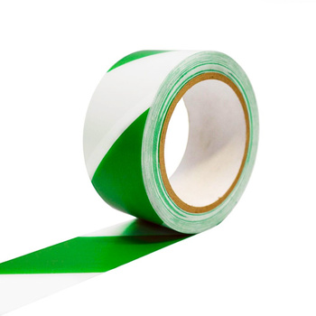 Taśma podłogowa samoprzylepna biało-zielona 100mm/33m