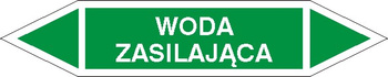 Tabliczka na rurociągi Woda zasilająca znak na Folii Samoprzylepnej (R-W30)