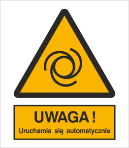 Znak uwaga uruchamia się automatycznie (323)