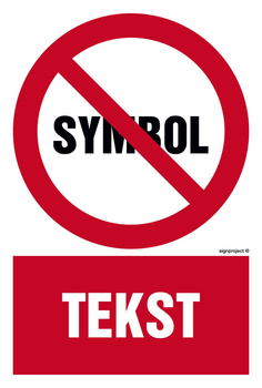 Znak na zamówienie Wzór S-204 na płycie zwykłej