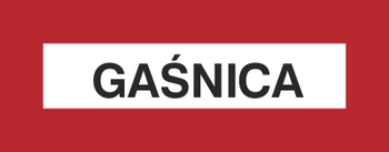 Znak gaśnica na płycie PCV (231-09)
