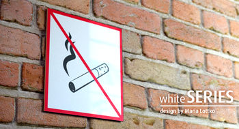 Znak Zakaz palenia whiteSERIES