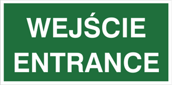 Znak wejście entrance (816-06) Techem
