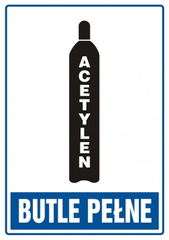 Znak Butle pełne- acetylen (PA004)