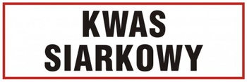 Znak Kwas siarkowy na Płycie PCV (ND008)
