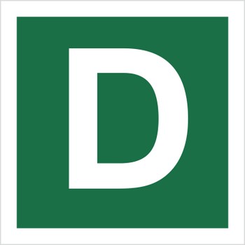 Znak stacja ewakuacyjna D (120-26) Techem
