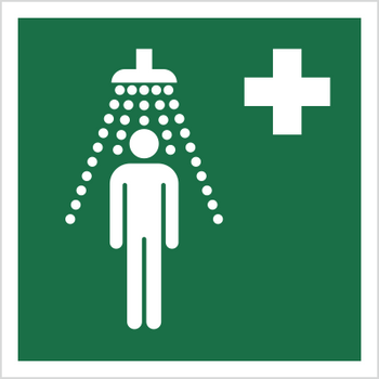 Znak prysznic bezpieczeństwa (E12) (ISO 7010) Techem