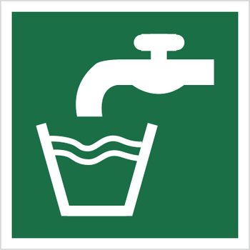 Znak woda zdatna do picia (E15) (ISO 7010) Techem
