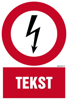 Znak na zamówienie Wzór S-205 na folii samoprzylepnej