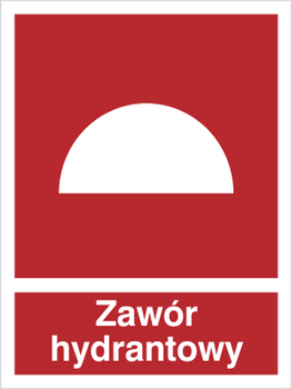 Znak zawór hydrantowy na Folii Samoprzylepnej (229-02)