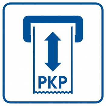 Znak Kasownik biletów PKP na płycie PCV (RA053)