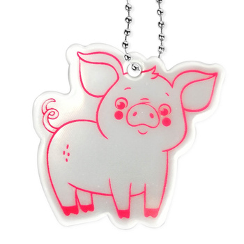 Zawieszka odblaskowa Świnka brelok