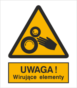 Znak uwaga wirujące elementy (331)