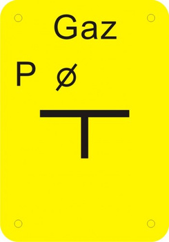 Znak tablica punktu pomiarowego na płycie PCV (JC006)