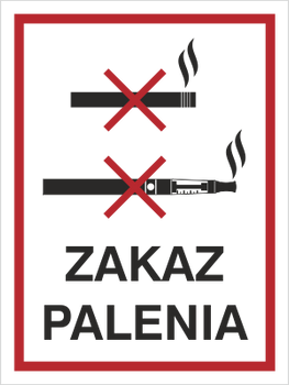 Znak zakaz palenia na płycie PCV (209-18)