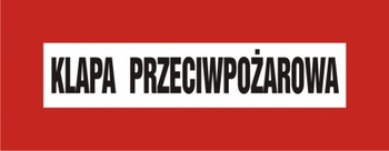Znak Klapa przeciwpożarowa na płycie PCV (BC130)