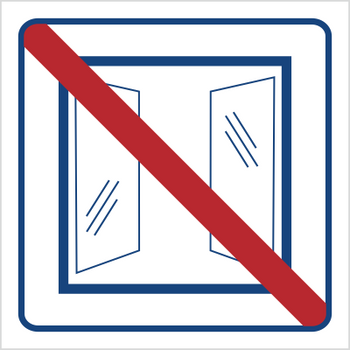 Znak nie otwierać obiekt klimatyzowany (823-47)