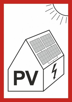 Znak instalacja fotowoltaiczna na Płycie PCV (PA-106)