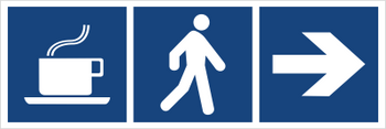 Znak kawiarnia (kierunek w prawo) (865-14)