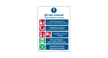 Instrukcja ppoż alarmowa z gaśnicą w języku ukraińskim (IN028UA)