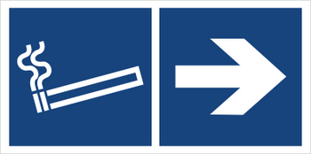 Znak palarnia (kierunek w prawo) mniejszy (865-08)