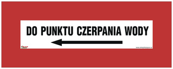 Znak do punktu czerpania wody na płycie PCV (BC120) Signproject
