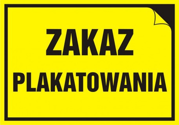 Znak Zakaz plakatowania (PA032)