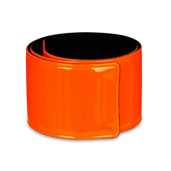 Opaska odblaskowa samozaciskowa pomarańczowa odbijająca światło