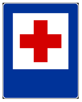 Znak informacyjny METALOWY Punkt opatrunkowy (D22)