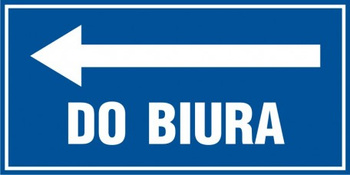 Znak Do biura w lewo (PB071)