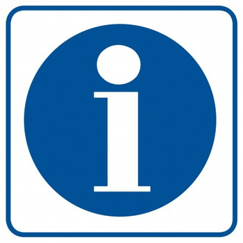 Znak Informacja na Folii Samoprzylepnej (RA012)