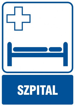 Znak Szpital na Folii Samoprzylepnej (RF001)