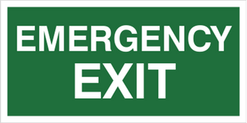 Znak emergency exit (806) Techem