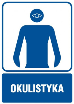 Znak Okulistyka na płycie PCV (RF009)