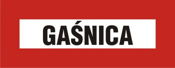 Znak gaśnica na płycie PCV (BC117)