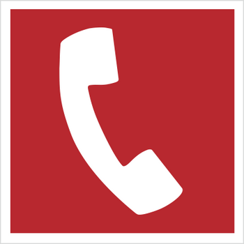 Znak Telefon do użycia w stanie zagrożenia na Folii Świecącej (205)